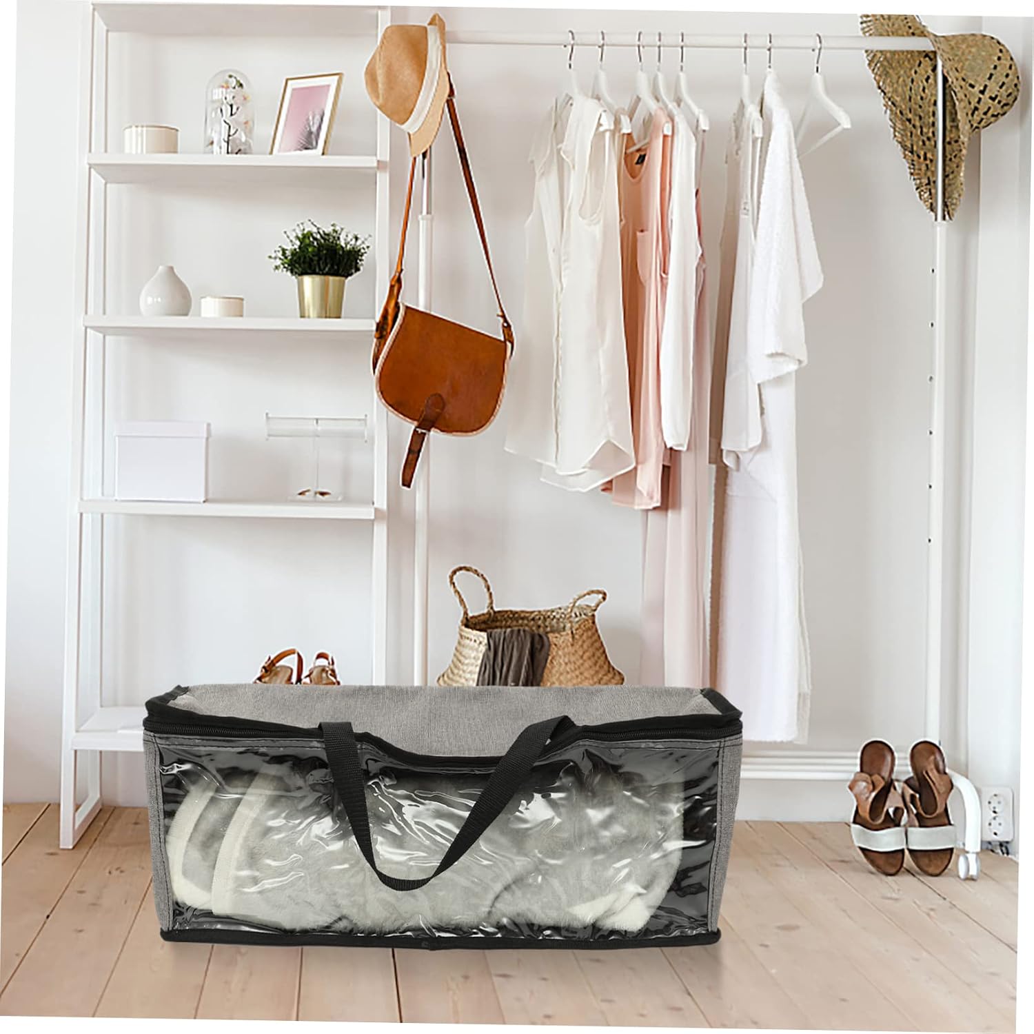 Square Hat Storage Bag with Portable Handles, Large Capacity Oxford Cloth image 5