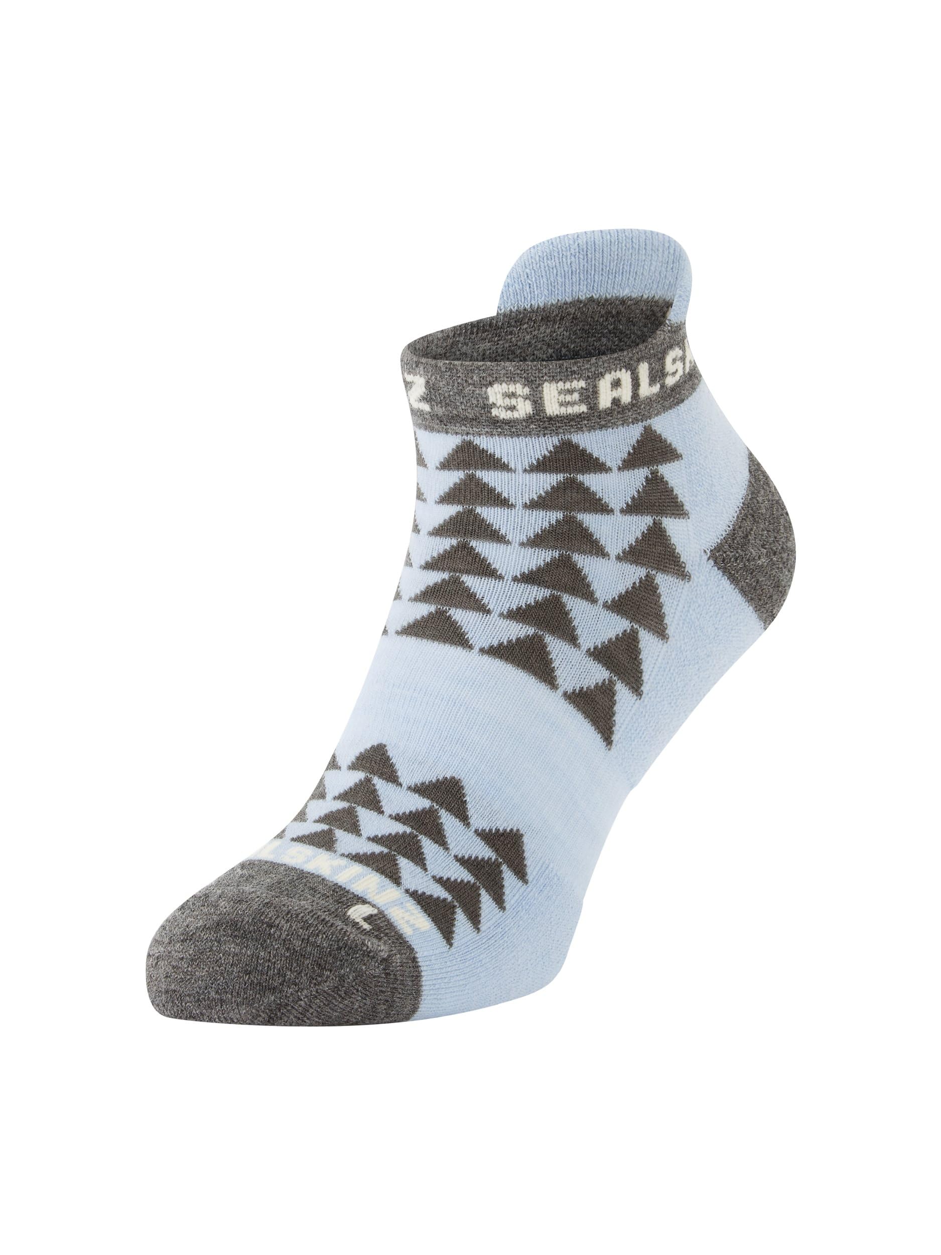 SEALSKINZ | Wissington | Single Layer Merino Wool Padded Running Sock Anklet | Ergonomic Design | Padded Footbed to Protect Pressure Points