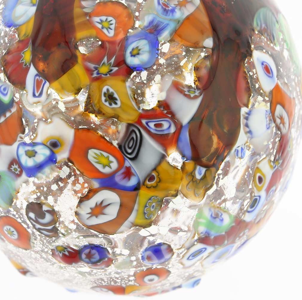 Glass Of Venice Murano Glass Venetian Mosaic Christmas Ornament - Red