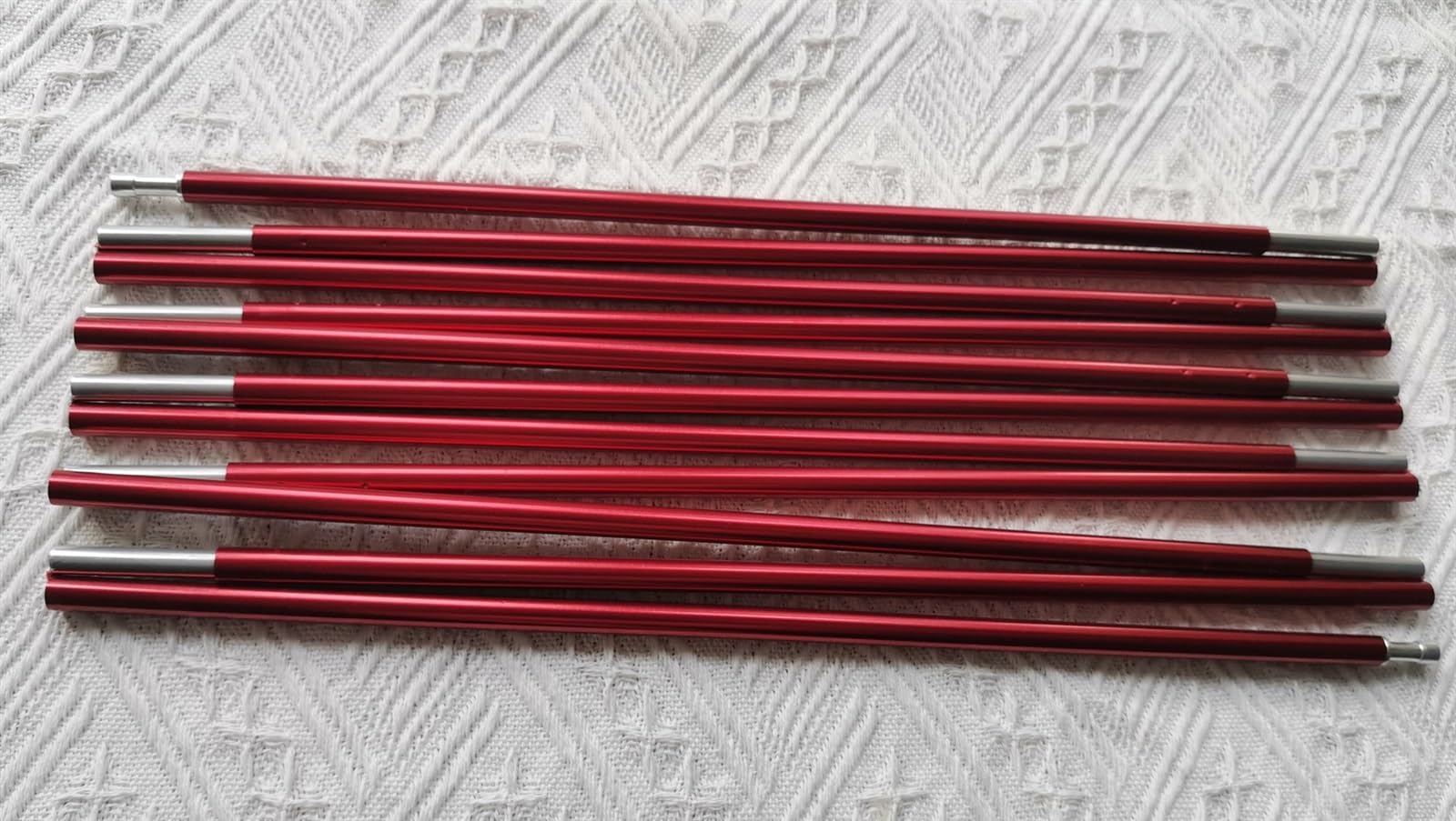 Zeltstangen 1 Stück 8,5 mm x 3,6 m Zeltstange aus Aluminiumlegierung, 4,05 m 4,42 m Zeltstange, rot, Outdoor-Campingausrüstung, Zeltstange, 2-6 Personen, Zubehör(14 Sections 4.57m)