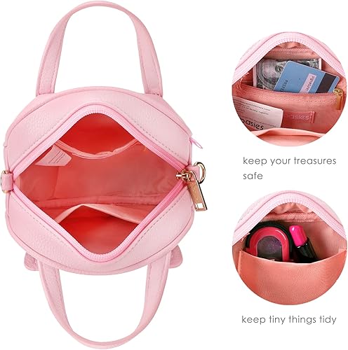Miniatura 4 de mibasies Bolso para niñas pequeñas, bolsos de mano para niños de 3 a 8 años, Gato A3, Bolso de mano de animal