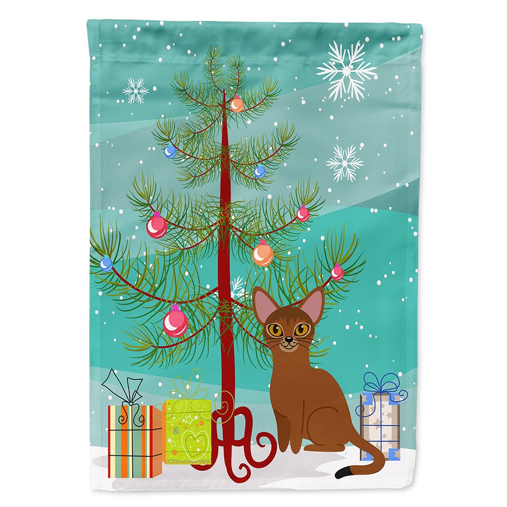 Drapeau chat abyssin de Noël : le cadeau idéal pour les amoureux de chats et de décoration