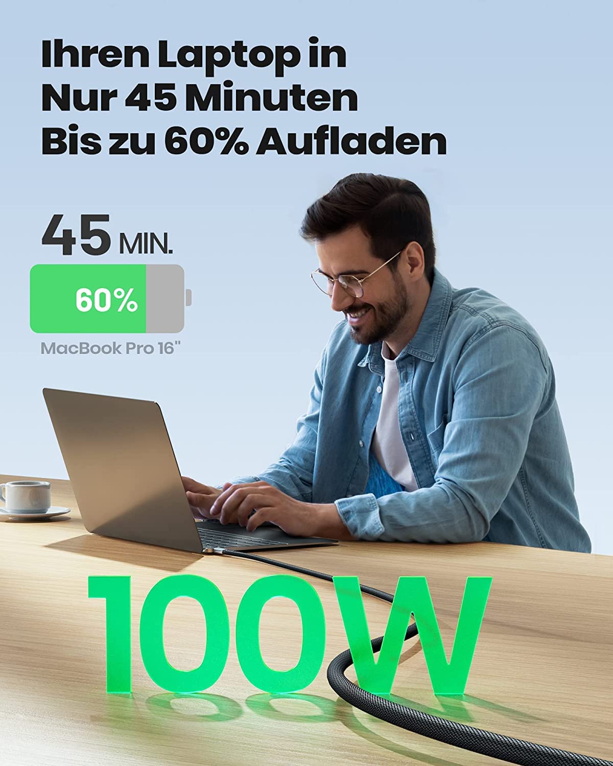 Sennheiser Profil Streaming Set Mikrofon, Czarny, 51 cm & Kabel USB C do USB C, INIU [2m] 100W PD 5A