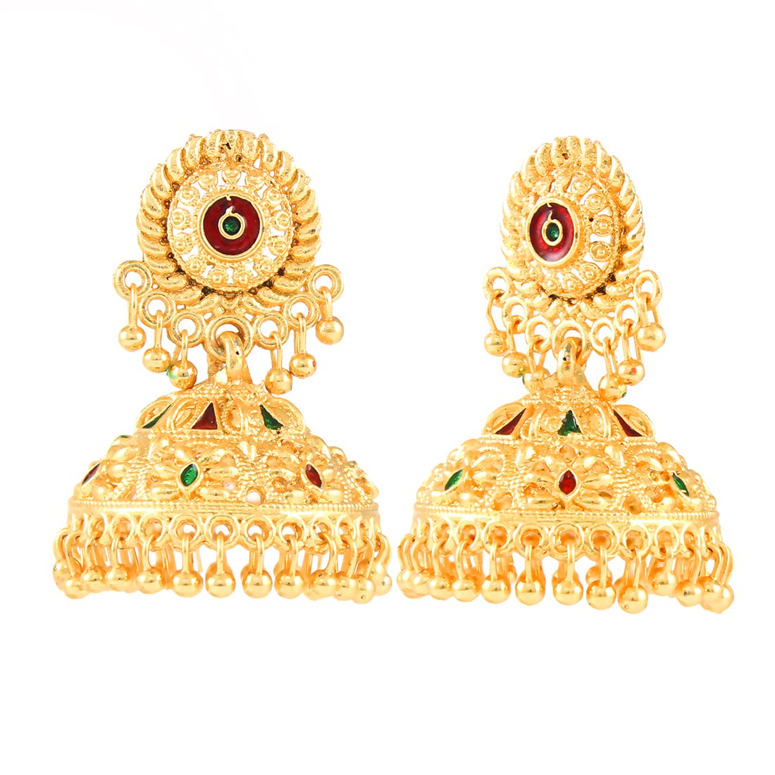 Nakabh Traditional Gold Plated Oxidised Alloy Jhumki Earrings for Women Stylish (Design 01) (B09JLL9VF8) Amazon Price History, Amazon Price Tracker