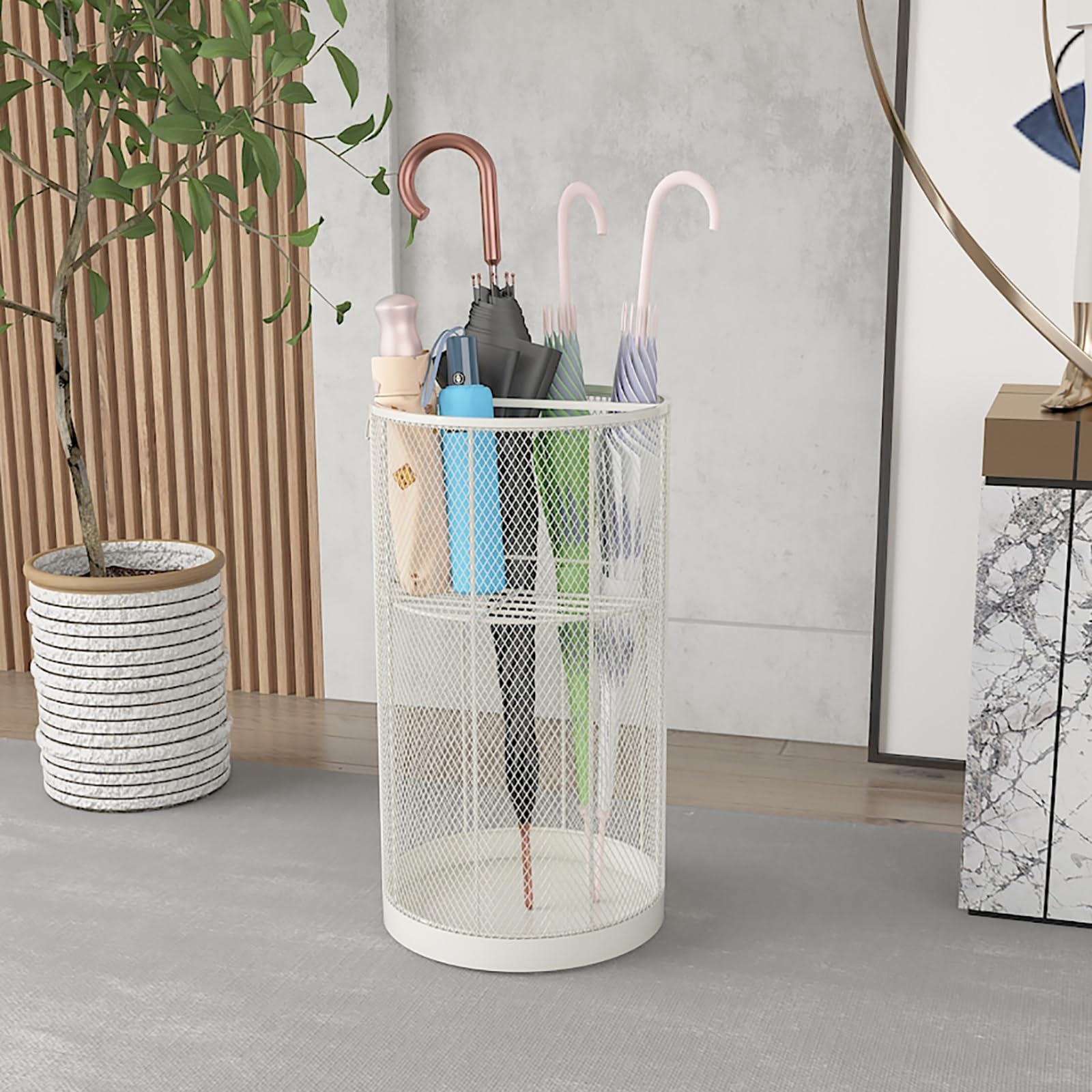 Ele d Porte-parapluies d'intérieur en métal pour cannes de St Umbrella et plus Slish Design 30 x 55 cm