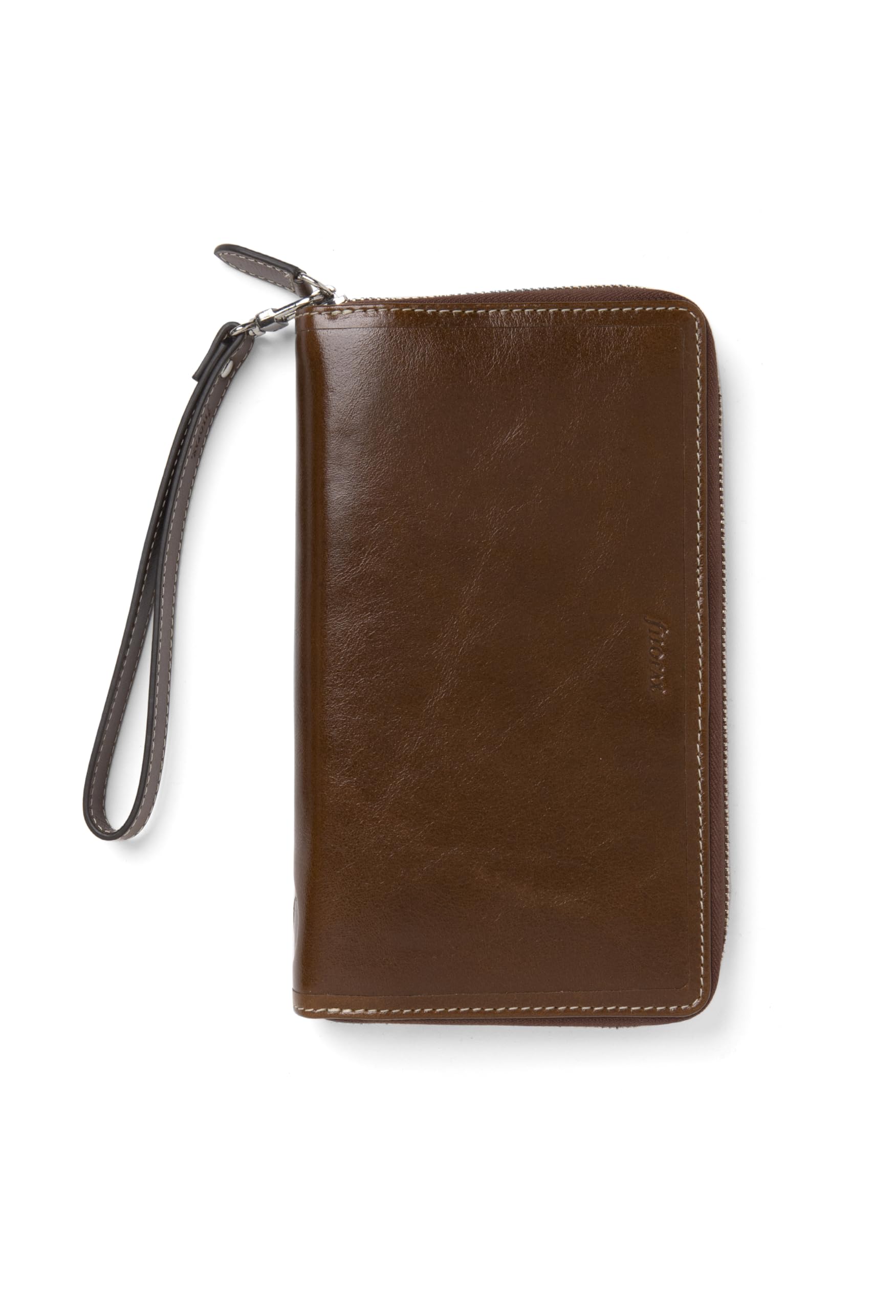 Filofax Malden Personal Compact Zip Leather Organiser - Ochre