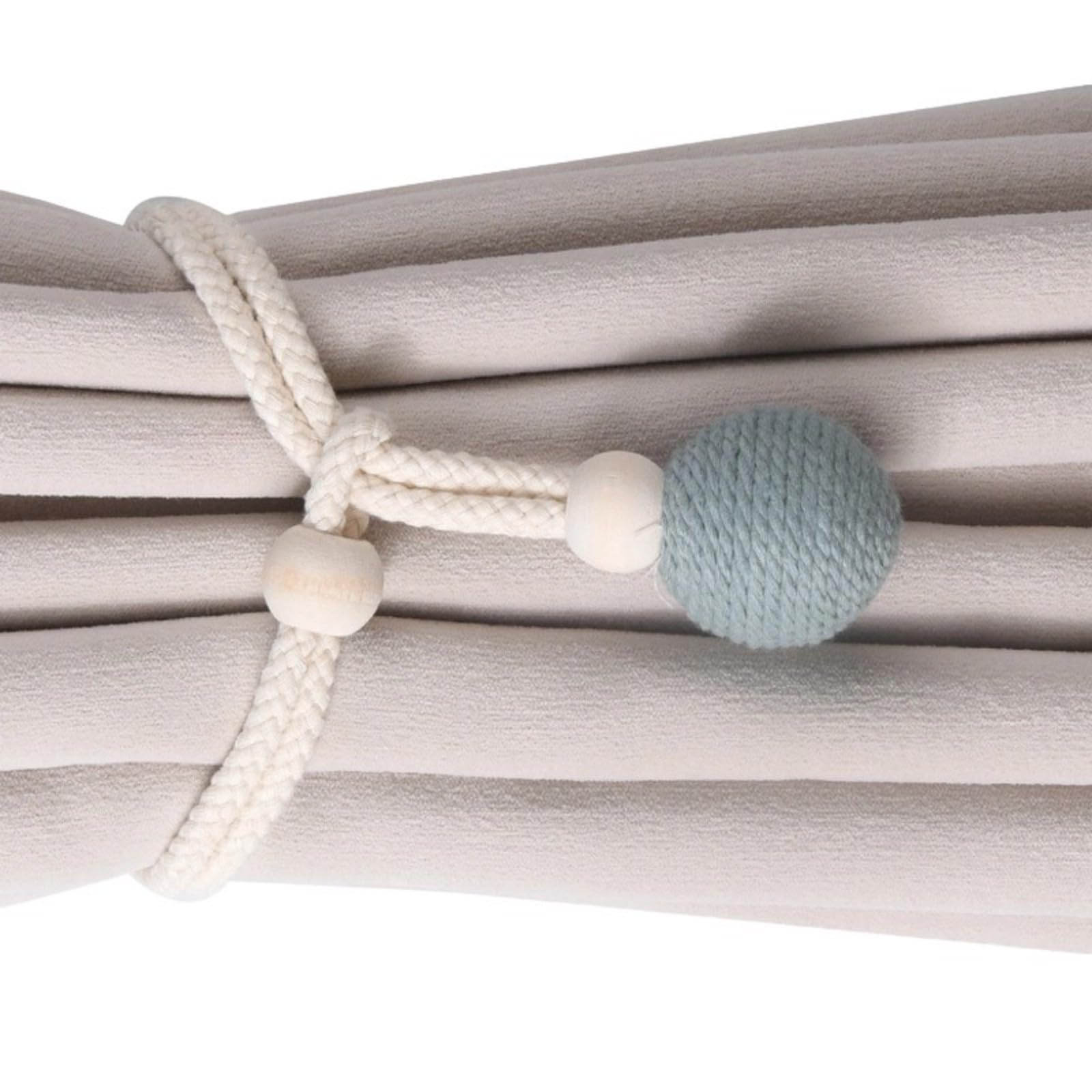 Buxuaaaa 2Pcs Braided Curtain Rope Tiebacks Curtain Decorative Holdbacks Rural Styles Drapery Tieback Curtains Holders Rope Tie Backs for Window Cord Buckles Tiebacks Braided