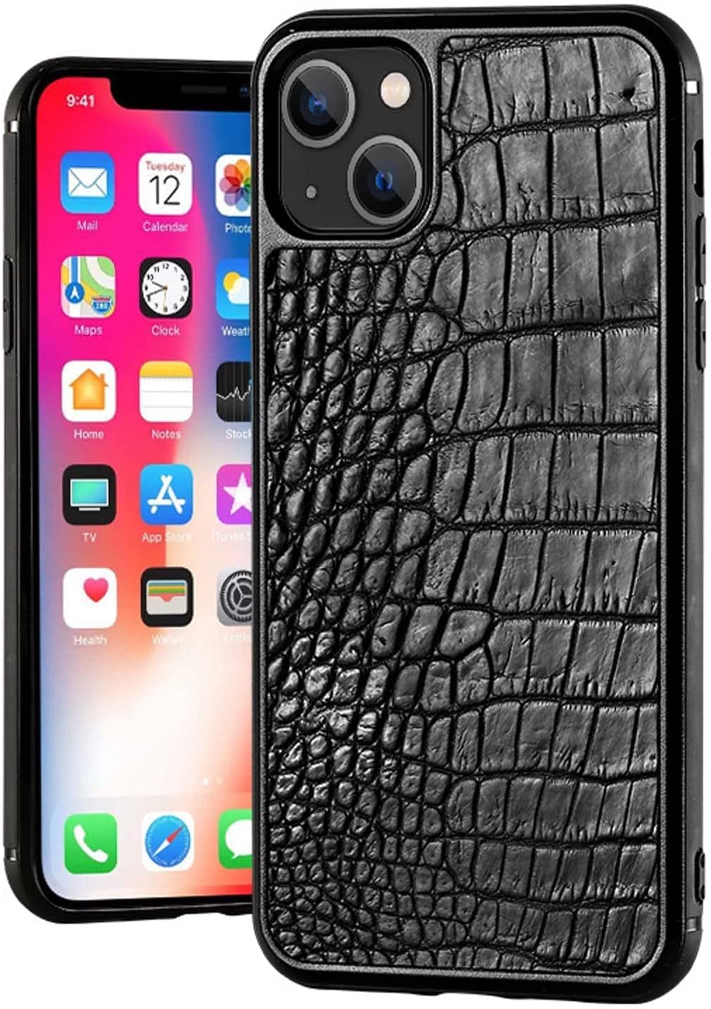 – Crocodile Leather Business Phone Case, Case for Apple iPhone 13 Mini (2021) 5.4 Inch Shockproof Back Cover [Screen & Camera Protection] (Color : Belly)