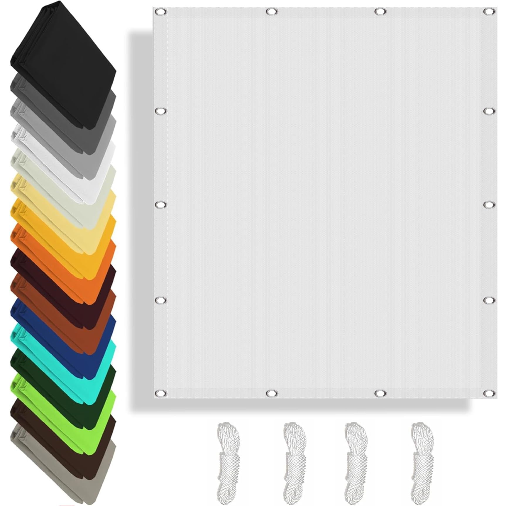 Voile d'ombrage protection UV 98% imperméable blanc 140x260 résistant aux intempéries