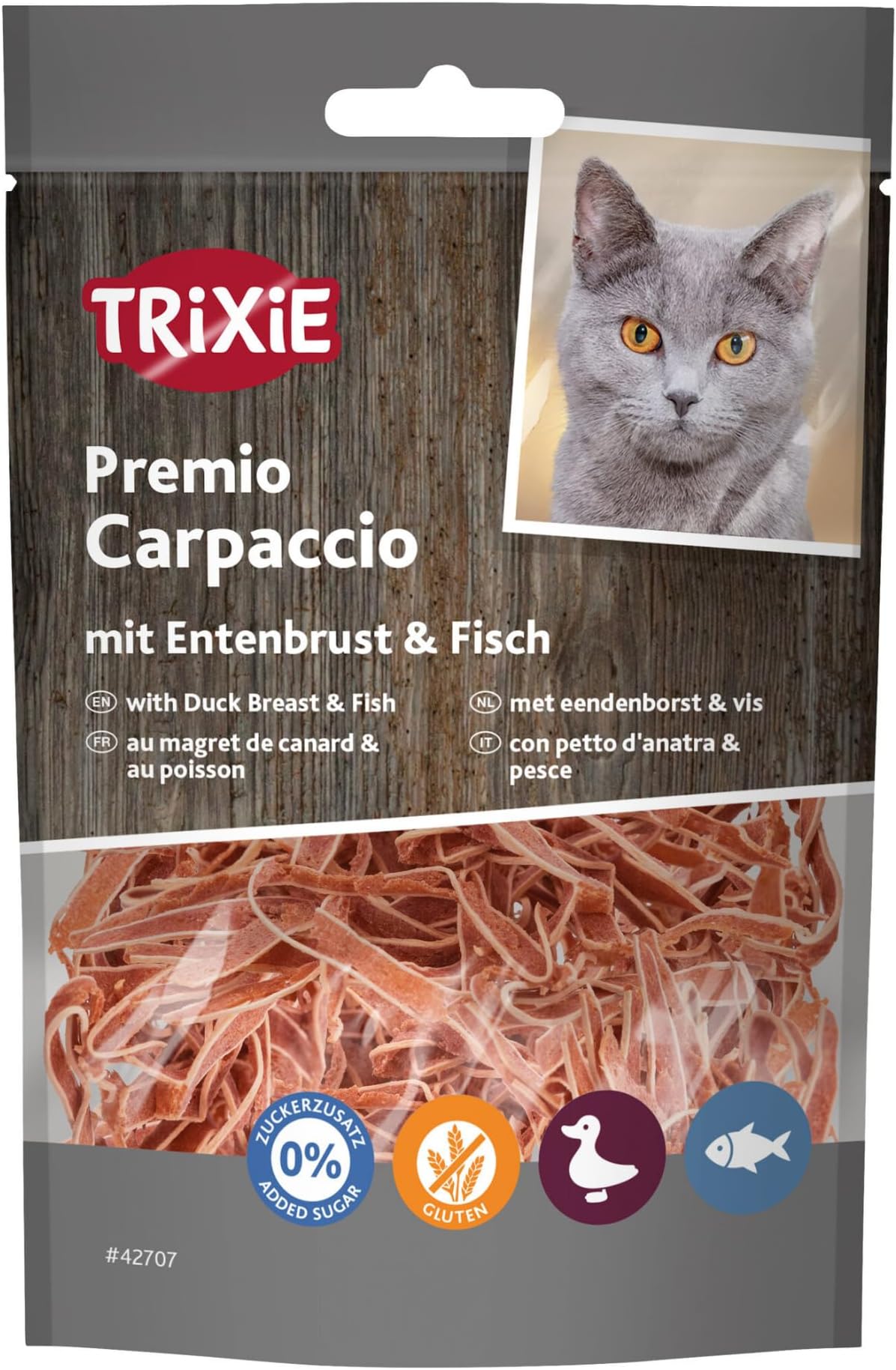 Premio Carpaccio with Duck and Fish Treats for Cats - 20G