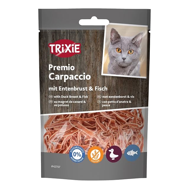 TRIXIE Snack PREMIO Carpaccio con Pato y Pescado, 20 g, Gato
