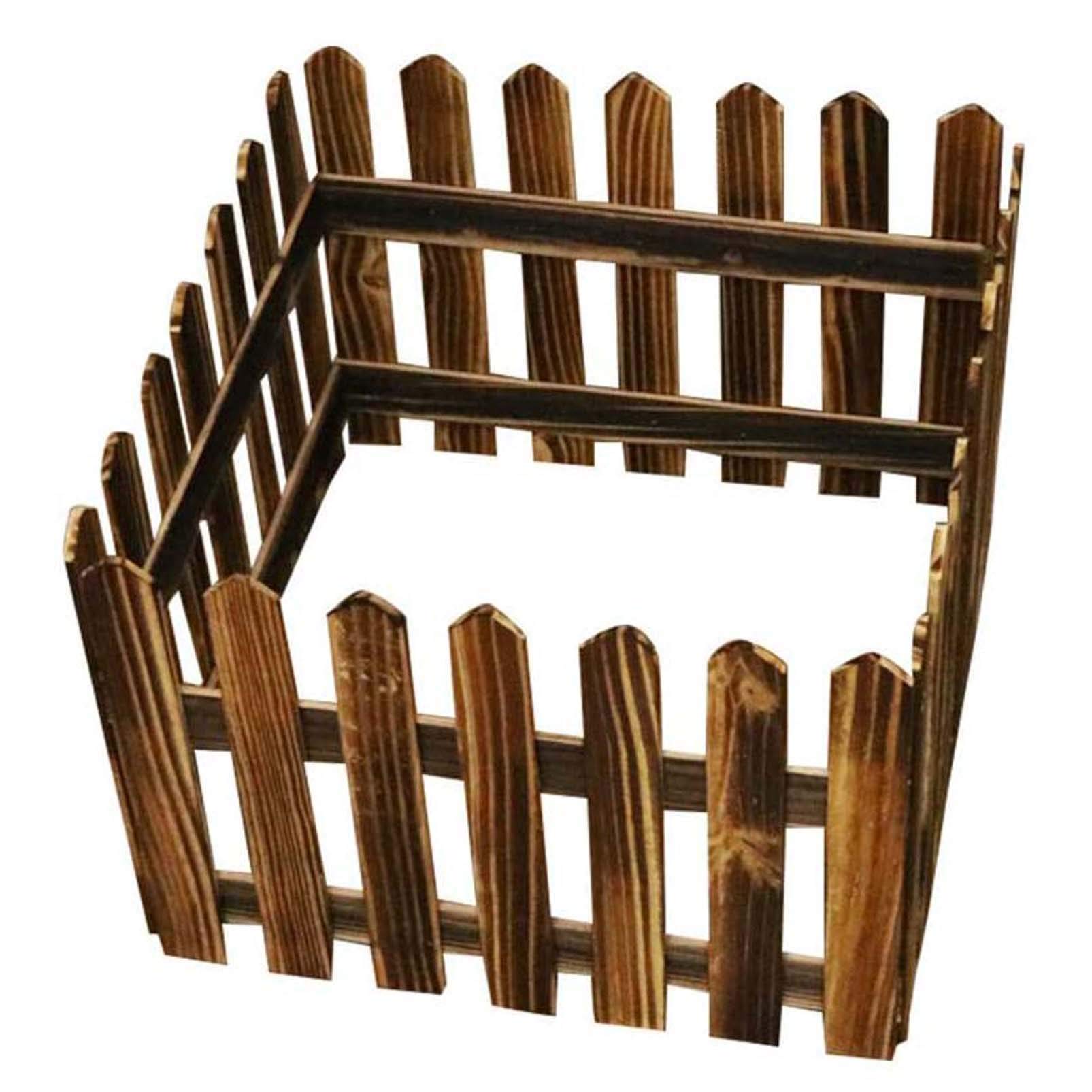Clôture bois Noël 1.2M contour sapin amovible décoration fête