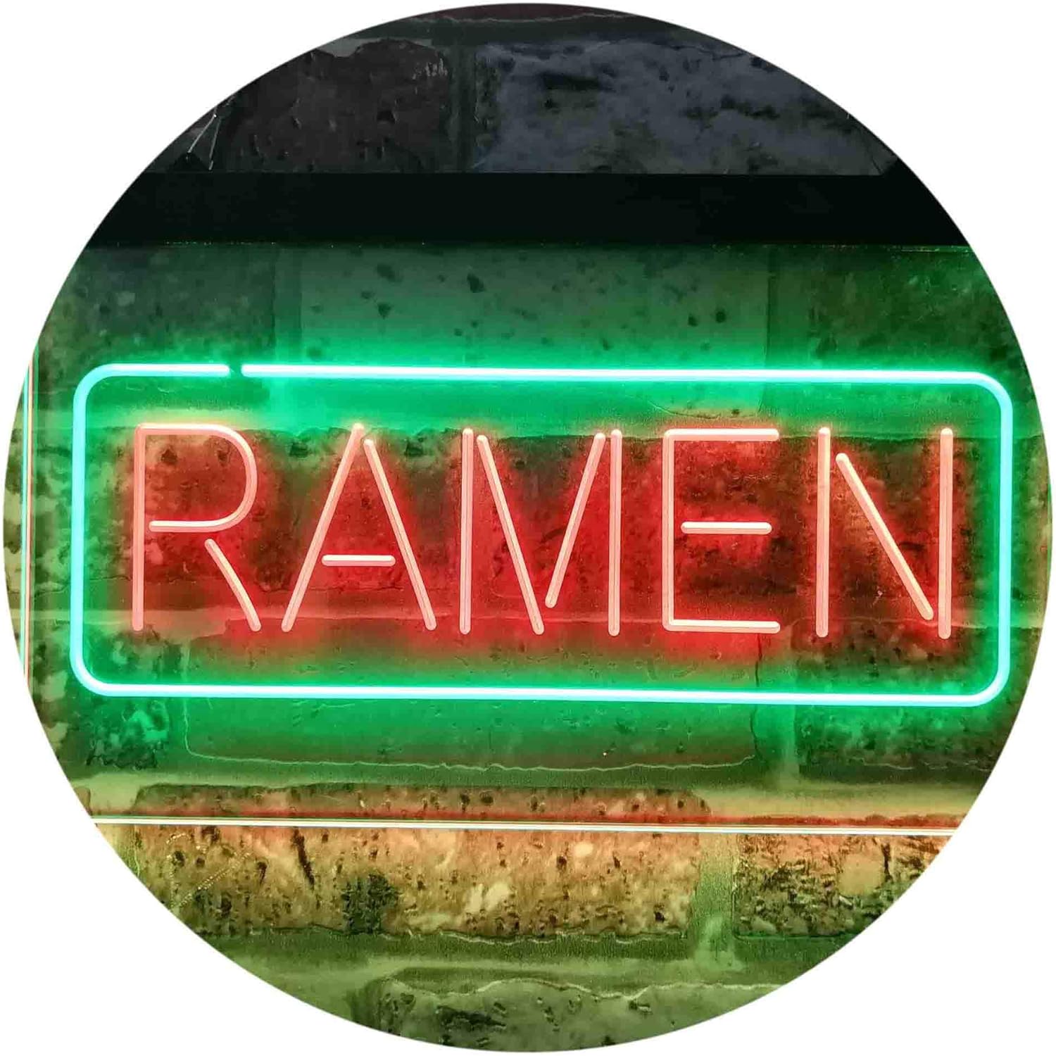 ADVPRO Ramen Noodles Dual Color LED Neon Sign Green & Red 24 x 16 Inches st6s64-i3830-gr