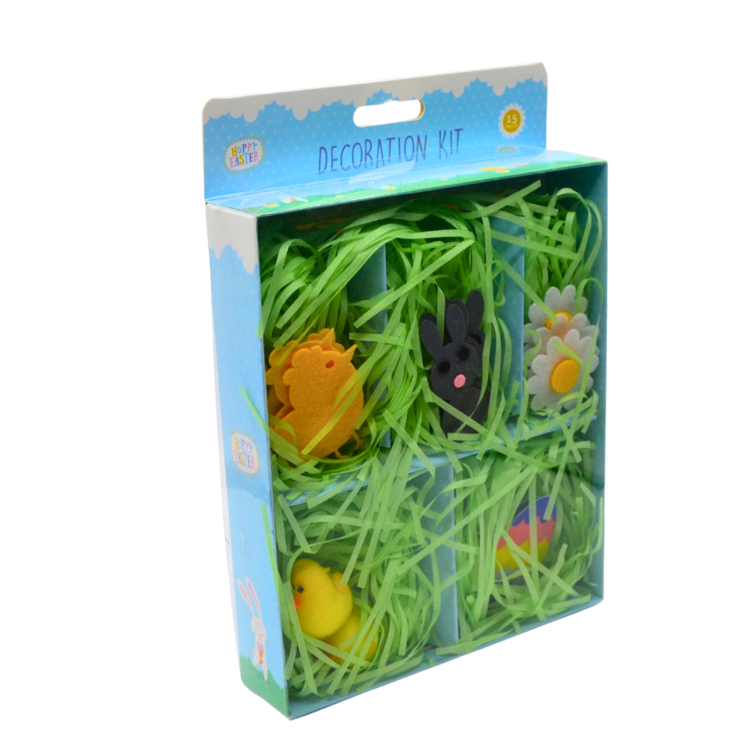 AKEDE Easter Bonnet Decorations - Easter Bonnet Accessories Chicks And Bunnies, Felt Eggs, Daisy, Grass, Carrots - 14 Piece Kids For Make Your Own Hat Crafts