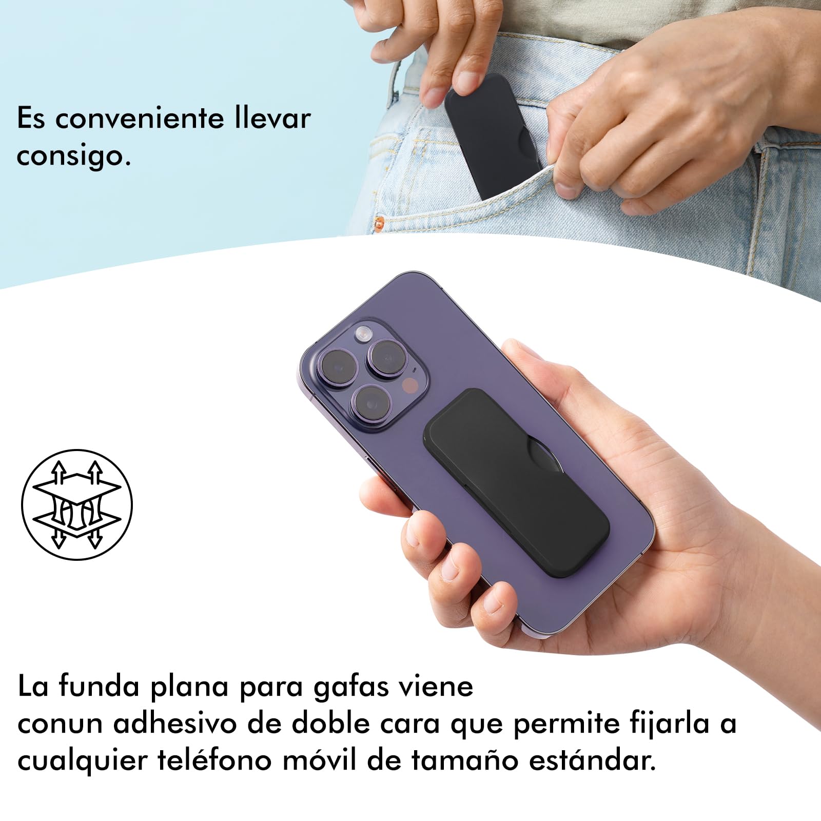 MMOWW Gafas de Lectura con Estuche Compacto Universal para Hombres y Mujeres, Monóculo Ultraligero de Ayuda a la Lectura Mini Clip Nasal Envoltura de Alambre sin Montura
