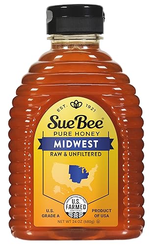 Sue Bee Miel regional del medio oeste, cooperativo propiedad de apicultor de Estados Unidos, colada, sin filtrar, 24 onzas (el embalaje puede variar)