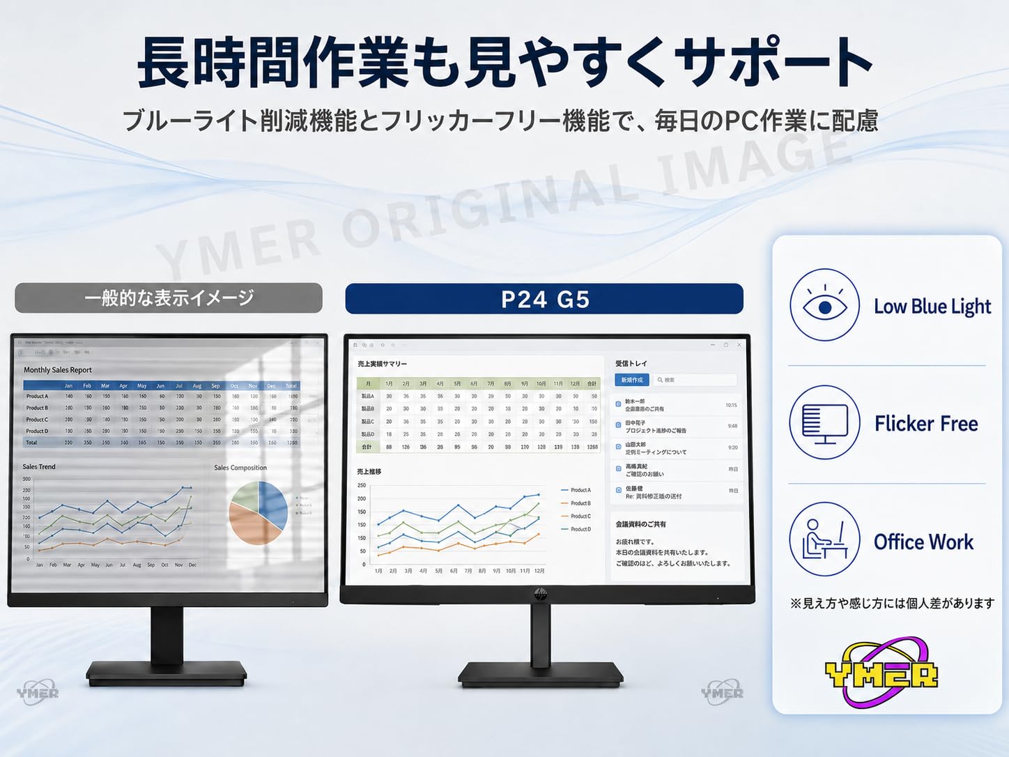 Amazon.co.jp: 【整備済み品】HP P24 G5 23.8インチ 液晶モニター フル