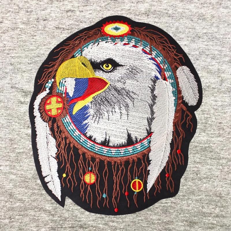 Patch brodé Aigle avec attrape-rêves pour customiser vos vêtements et vestes en jean
