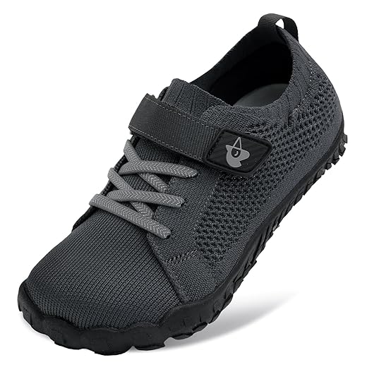 LeIsfIt Kids Girls Boys Shoes Wide Barefoot Shoes Kids Anti-Slip Sneakers Lightweight Hiking Sneakers for Toddler Little Big Kid
