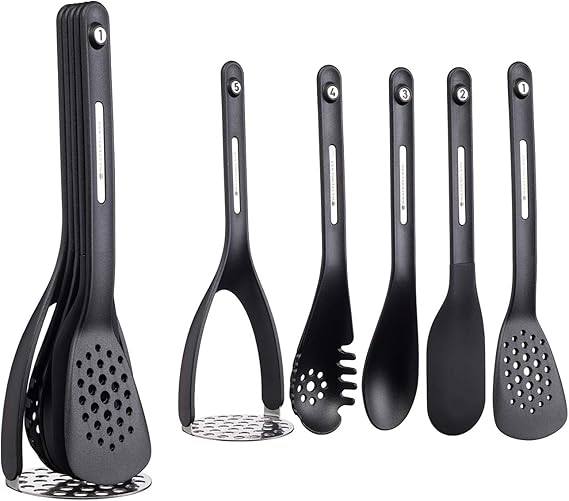 MasterClass Kitchen Utensil Set, Black, Pack of 5,9 x 9 x 30 cm, Pack of 5 Amazon.co