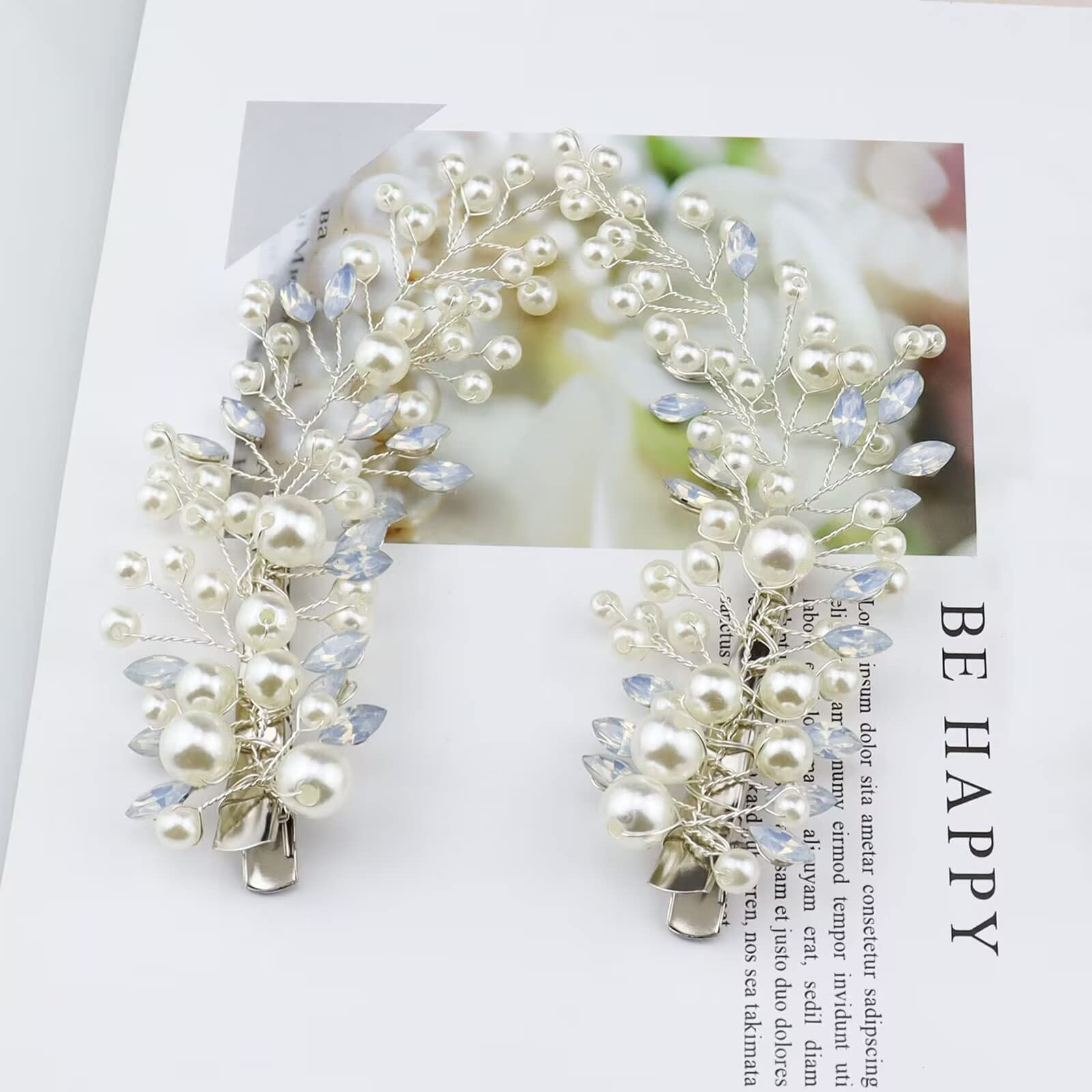 Amazon.com : Sppry Pearl Rhinestone Alligator Hair Clips 