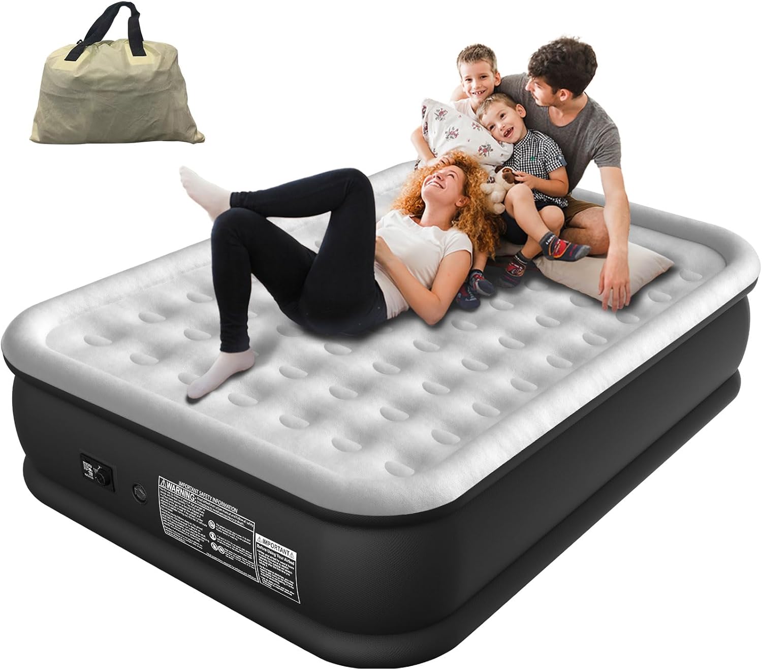 OGXCUU Air Mattress Twin with Builtin Pump, Inflatable