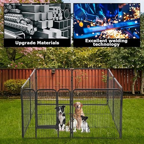 UNDERDOG Corral de Juego Extra Resistente para Cachorros, 8 Paneles de Juegos para Interiores y Exteriores