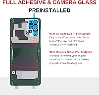 Vista 4 de Compatible para Samsung Galaxy S20+ Cubierta Trasera de Vidrio de Repuesto 6.7 Pulgadas Galaxy S20 Plus SM-G985 SM-G986 Todos los Operadores
