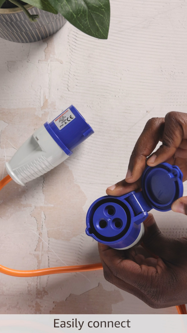 Crusader Verlängerungskabel 25m Orange - 240V 16A Für Camping & Wohnmobil