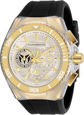 [NEW, AC] $125.99 | TechnoMarine Men's Cruise California Quartz Watch, Black, TM-118128 at Amazon