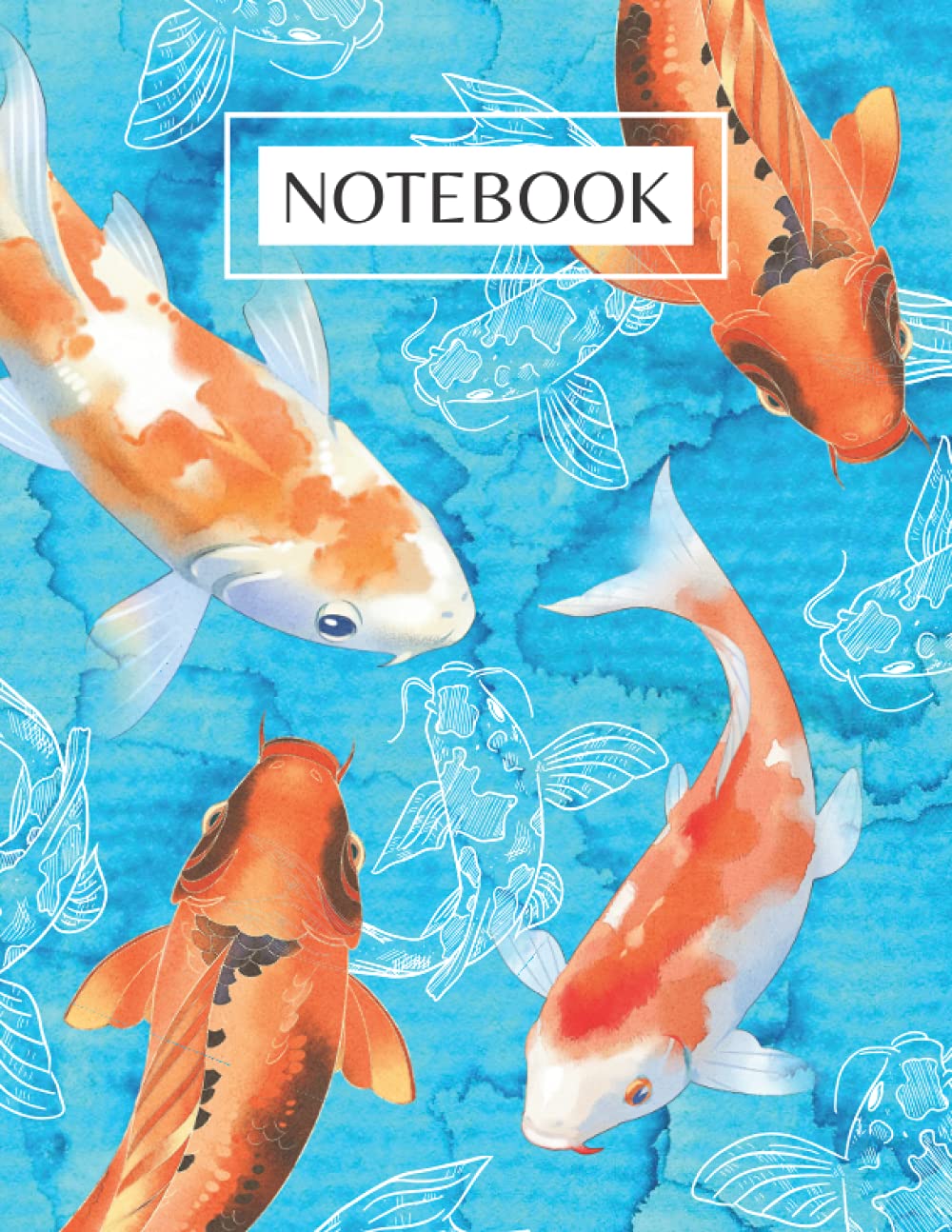 Koi Fish Notebook: Composition Journal