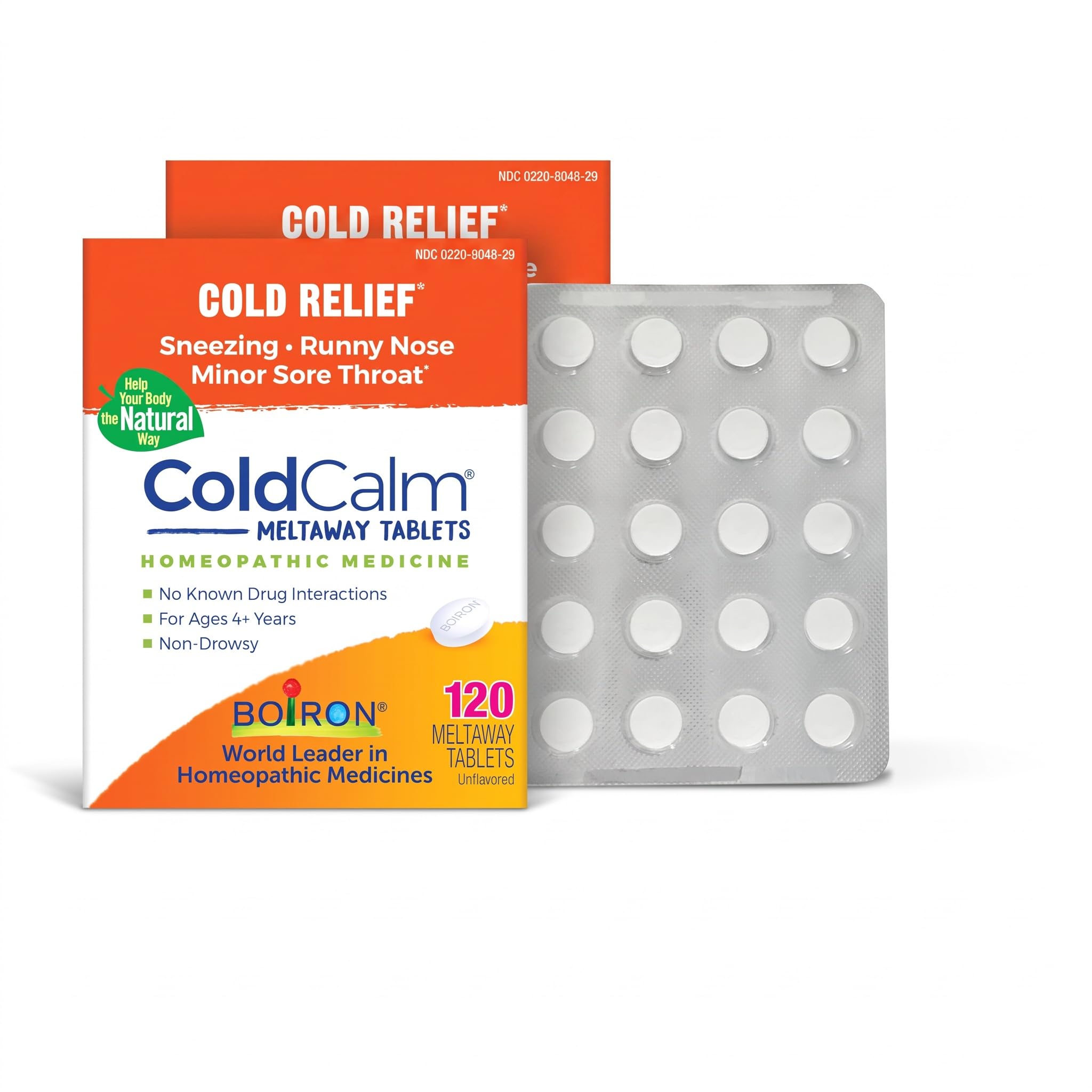 Boiron ColdCalm Tablets for Relief of Common Cold Symptoms Such as Sneezing, Runny Nose, Sore Throat, and Nasal Congestion - Non-Drowsy - 60 Count — Amazon image 12