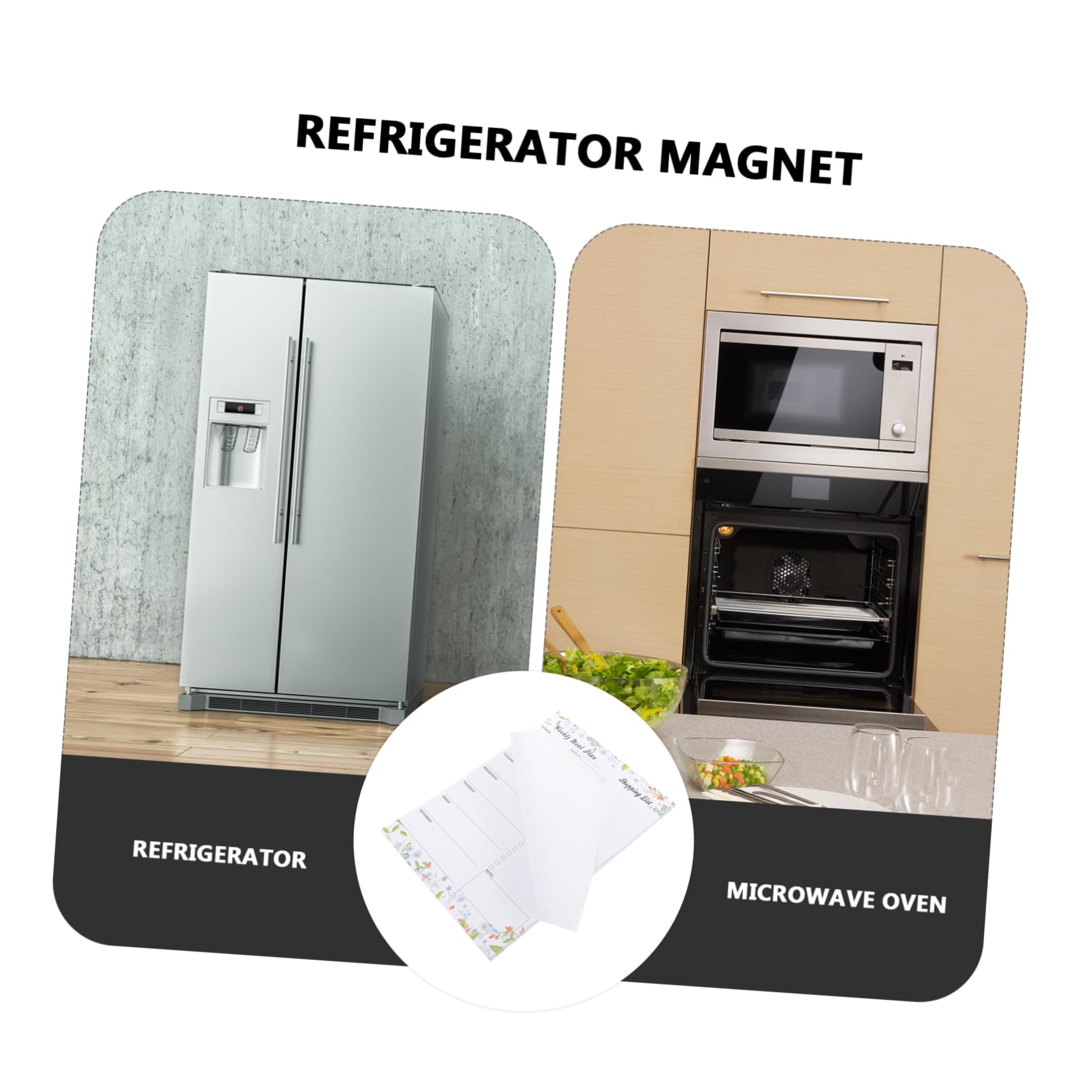 Planner Magnetico Settimanale per Frigo, 52 Fogli in Carta e Magnete
