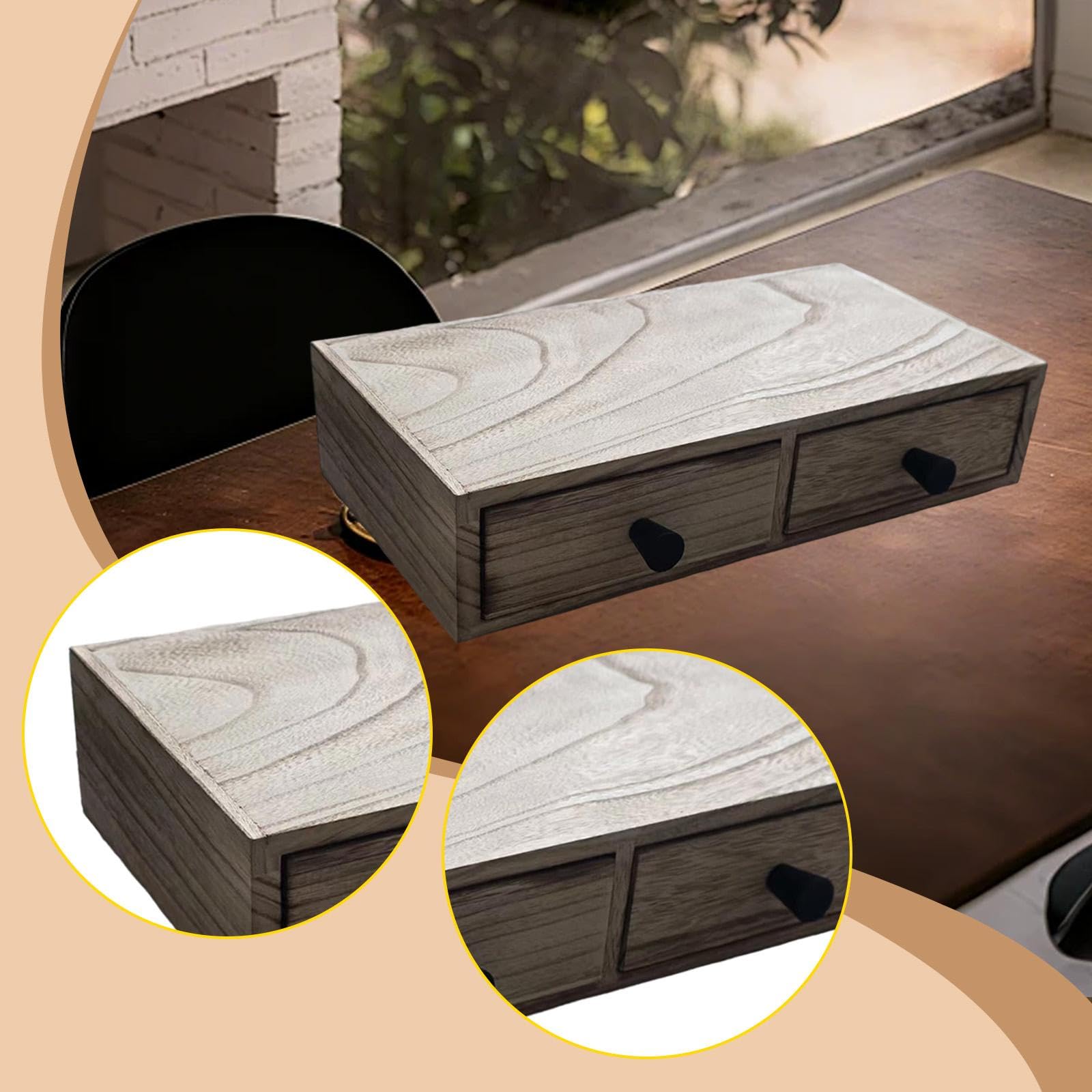 Kaffeezubehör Holz Kaffeekapselhalter Schubladenständer Aufbewahrungsbox Tischregal Aus Elegantem Holz für Einfache Organisation für Haushalt Kaffeeec, Holzmaserungsfarbe