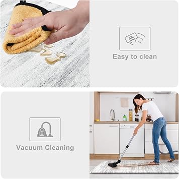 KIMODE Anti Fatigue Kitchen Mats for Floor, Abstract Farmhouse Kitchen Rugs, Cushioned Kitchen Floor Mats, Comfort Standing Mat for Sink, Laundry, Office, Desk Multi-Grey 17x47+17x29