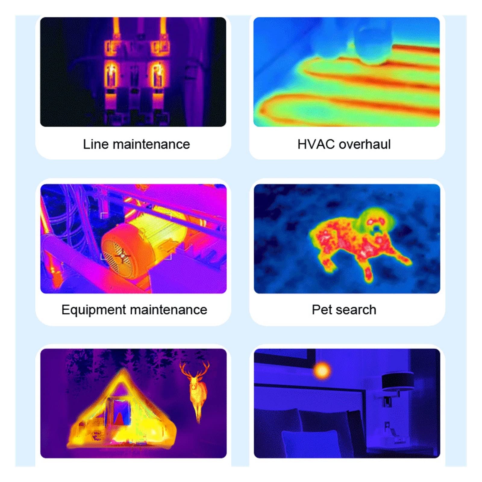 Cámara termográfica portátil Cámara térmica móvil for teléfono Inspección industrial Detección de pérdida de calor Cámara termográfica infrarroja con análisis de PC y grabación de vídeo(328A)