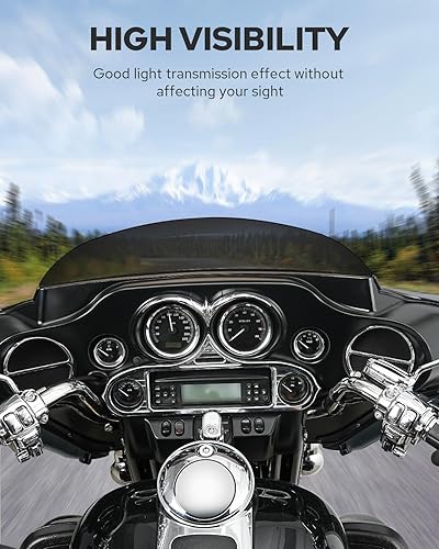 Miniatura 3 de Benlari Parabrisas negro de 5 pulgadas para Harley 1996-2013 Davidson Touring Street Glide Electra Glide Ultra Classic FLHTK FLHTI FLHT FLHTCU Tri