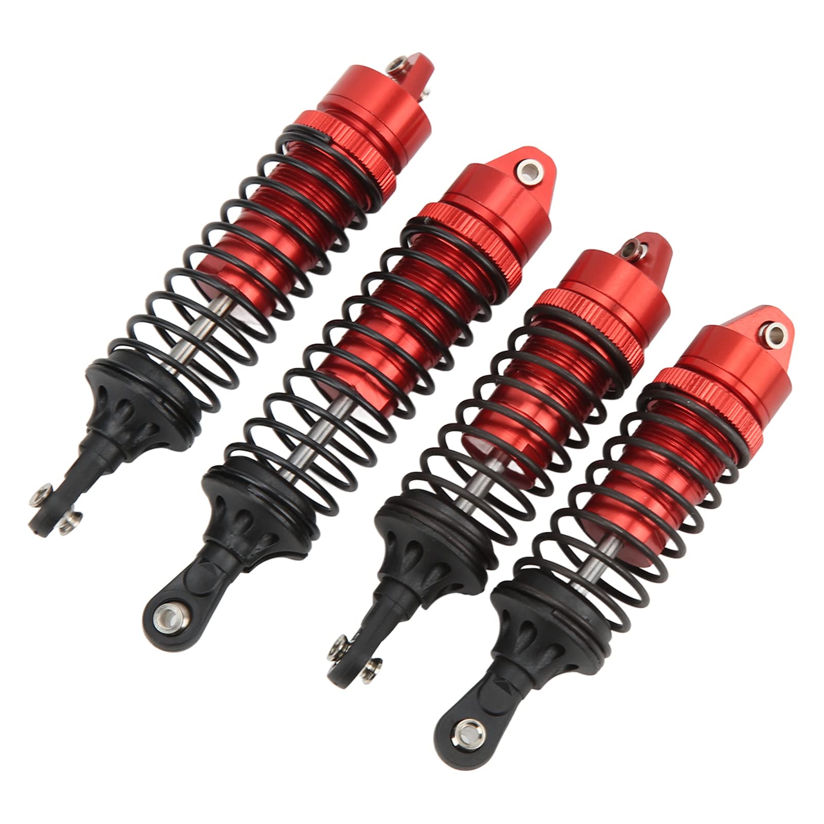 Juego de amortiguadores RC de aleación de aluminio de alto rendimiento para 1/10 RC Car suspensión delantera y trasera (rojo)