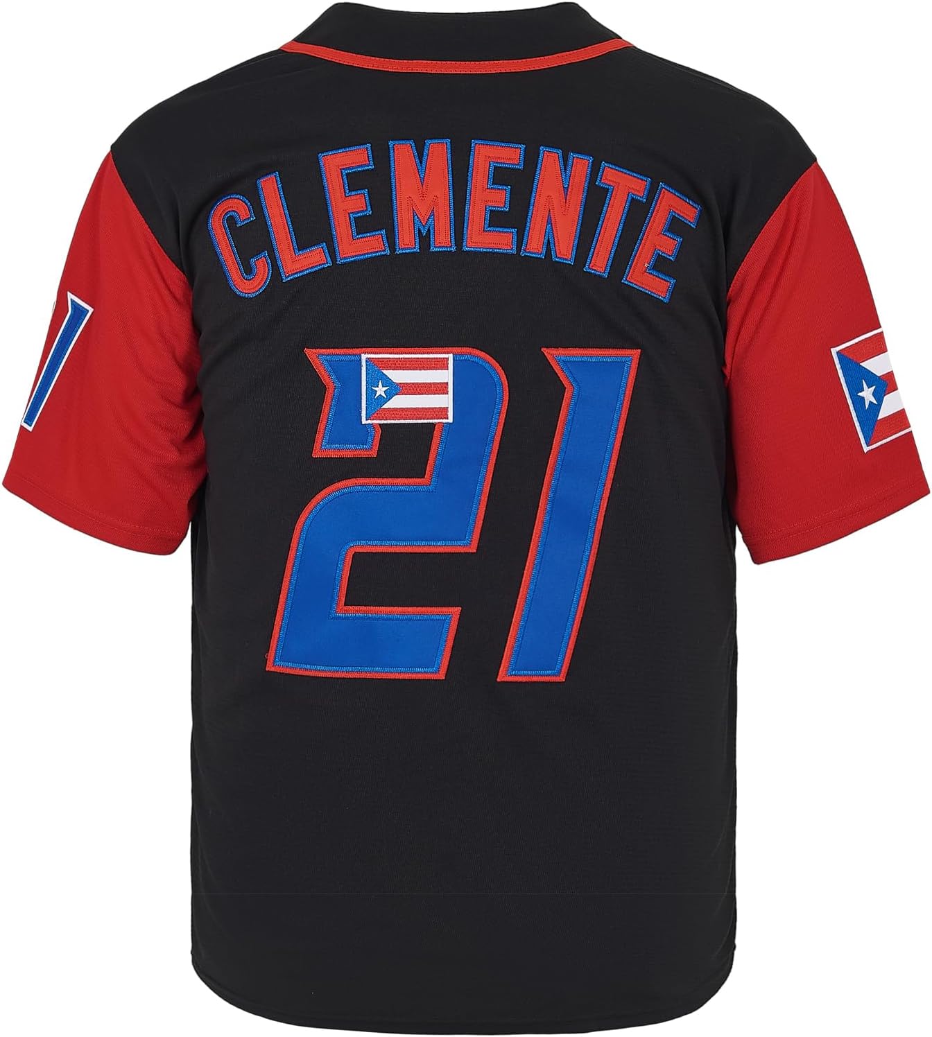 Youth #21 Roberto Clemente Baseball Jersey, Puerto Rico World Game Classic Kid Baseball Shirt Stitched - Image 3