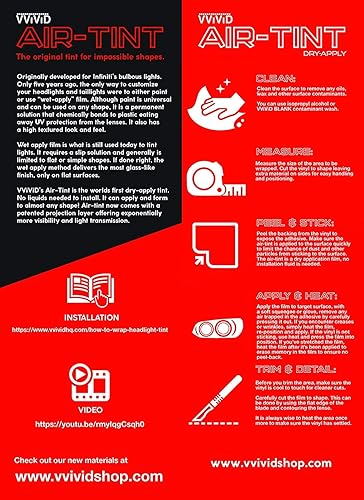 Miniatura 11 de VViViD - Tinte húmedo translúcido de vinilo autoadhesivo para faro antiniebla, color negro brillante