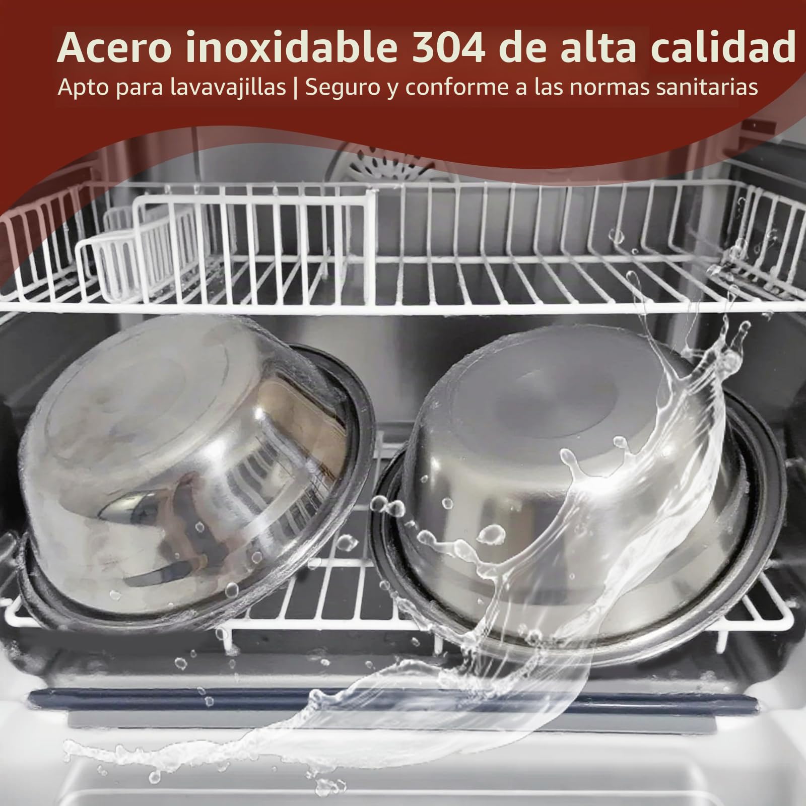 Comedero para perros ajustable en altura, comedero elevado, comederos para perros con soporte de bambú para perros pequeños y gatos, estación de alimentación antideslizante, cuencos de acero
