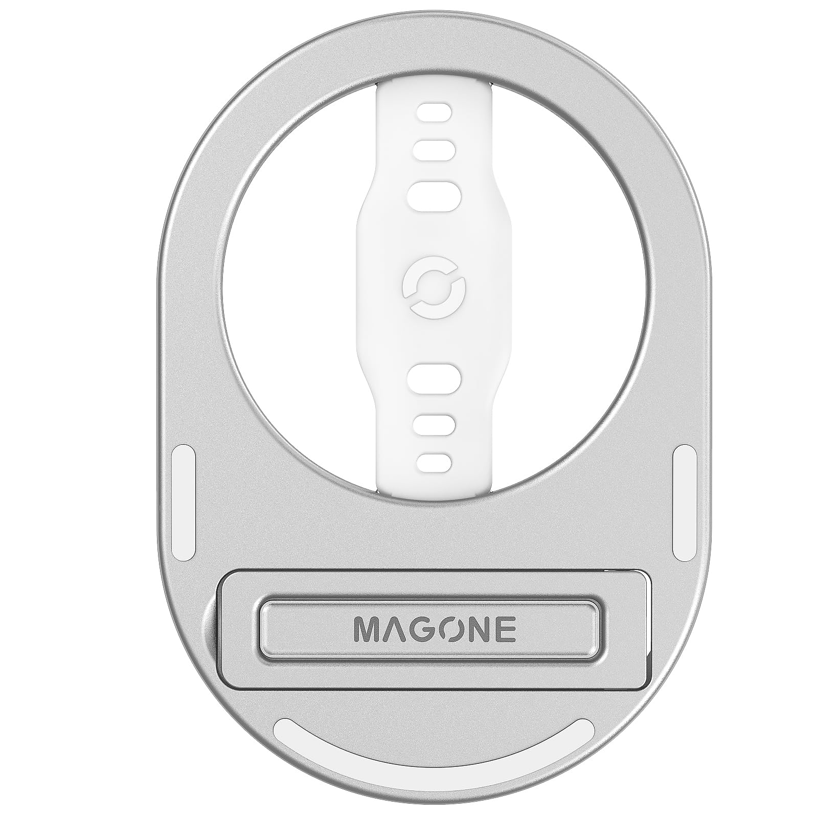EWAThe MagOne Plus Compatible with MagSafe Phone Grip Stand with Silicone Finger Strap, Removable Magnetic Holder Kickstand, Strong Magnets Stick to Metal, Only for iPhone 14, 13, 12 Pro/Max/Plus