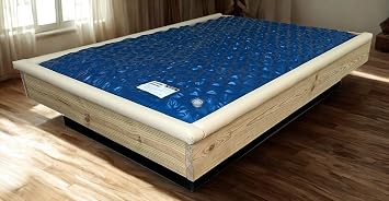 Strobel Organic Double Thickness Foam Cushioning 3-Piece Standard 1.5-in Front Padded Waterbed Rail Cap Microsuede Fabric, Gray, King
