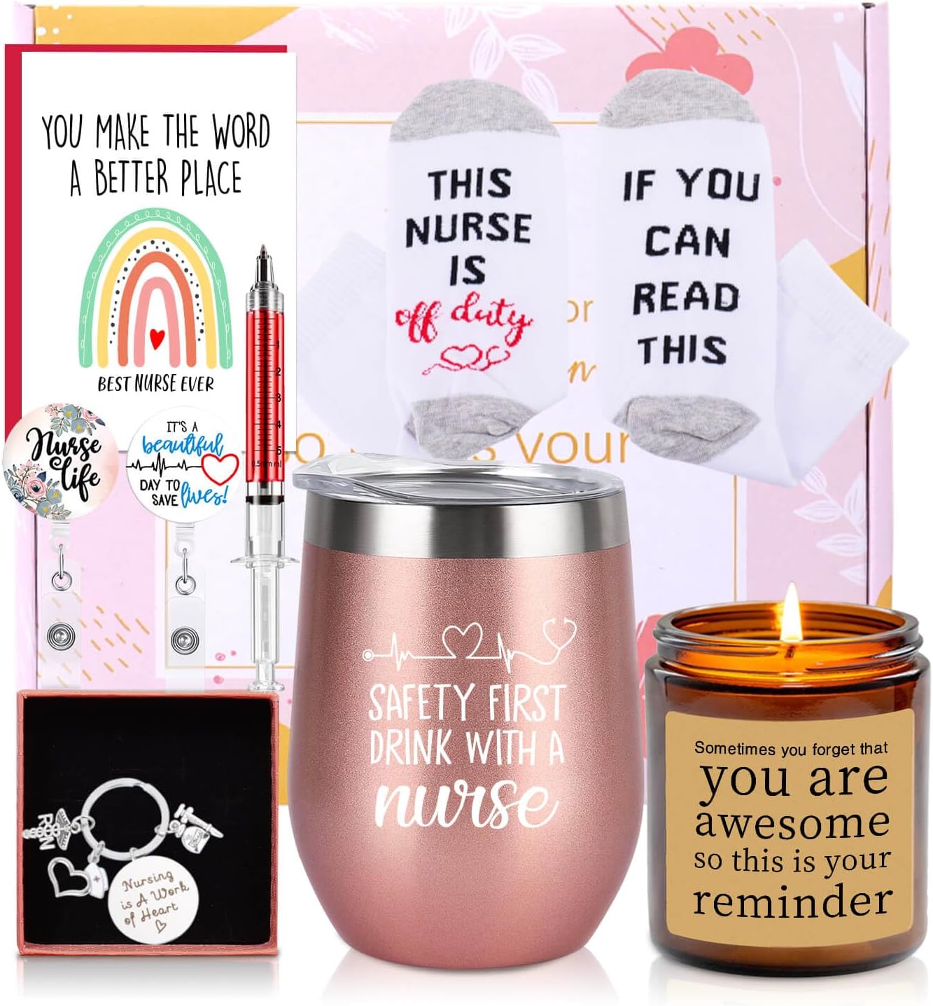 Ithmahco Nurse Graduation Gifts For Women Nurse Gift Box For Women Nurses Appreciation Gift Set RN Appreciation Week Gifts Nursing Gift For LPN/LVN/CNA Nurses In Nurse Week Nursing School Birthday