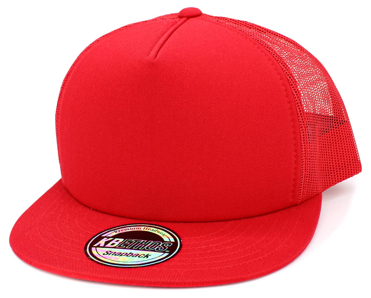 KBETHOS Classic 5 Panel Foam Front Trucker Mesh Cap with Adjustable Snapback