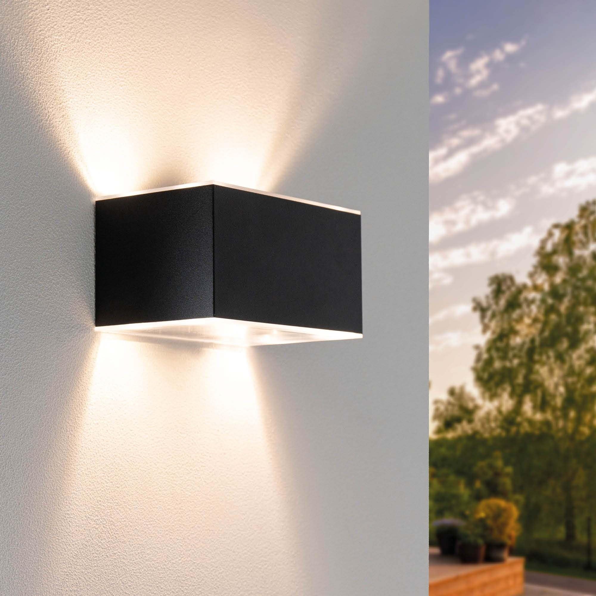 Ledvion - Solar Wall Lamp, 2W, 60 Lumen, 3000K, IP44, Black, LED LampOutdoor Lighting, Solar Lamp, Mood Lamp