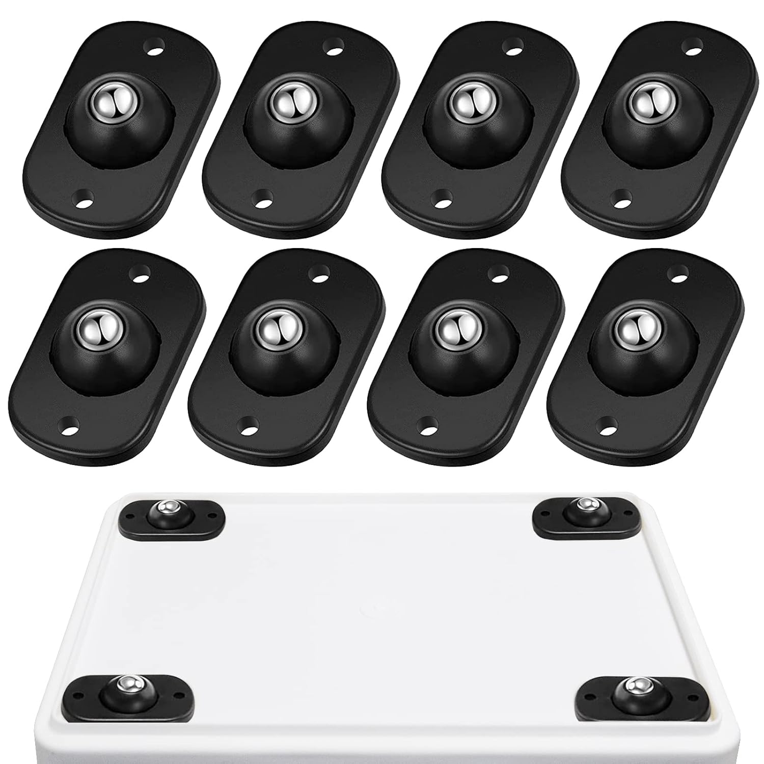 Self Adhesive Mini Caster Wheels, Sticky Pulley for Trash Can, Storage