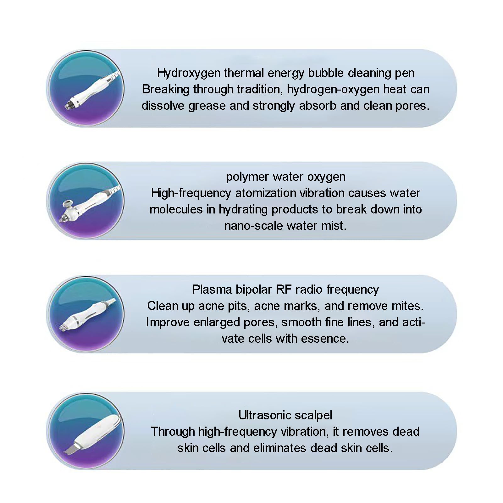 Macchina per Il Viso Hydrogen-O - Un Dispositivo Multifunzionale per la Cura del Viso 7 in 1, Strumenti antietà per rassodare la Pelle, Strumenti per la Cura della Pelle rassodante