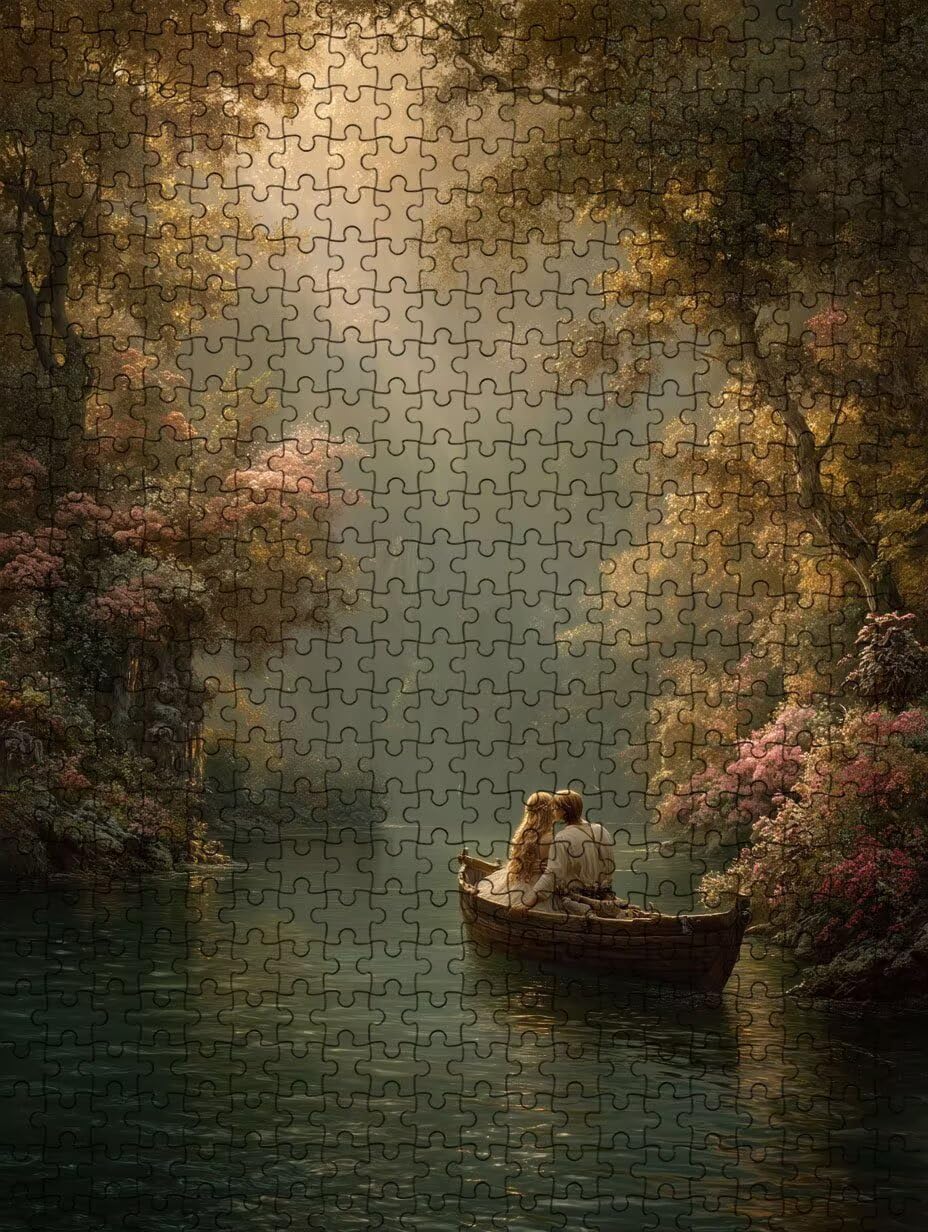 Foresta Coppia Puzzle 1000 Pezzi, 3D Puzzle per Adulti Impegnativo, Educa Puzzles Artistico, Divertente E Stimolante Puzzles Decorativo per La Famiglia, Regalo e Decorazione Pareti FNKL6-889