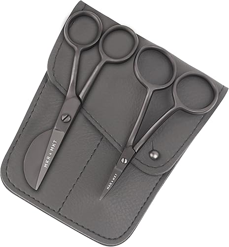 Miniatura 4 de MAKER AND MARKET Juego de 2 tijeras pequeñas de bordado de 4.5 pulgadas, mini pico de pato de doble curva y hoja de aguja larga de doble curva con